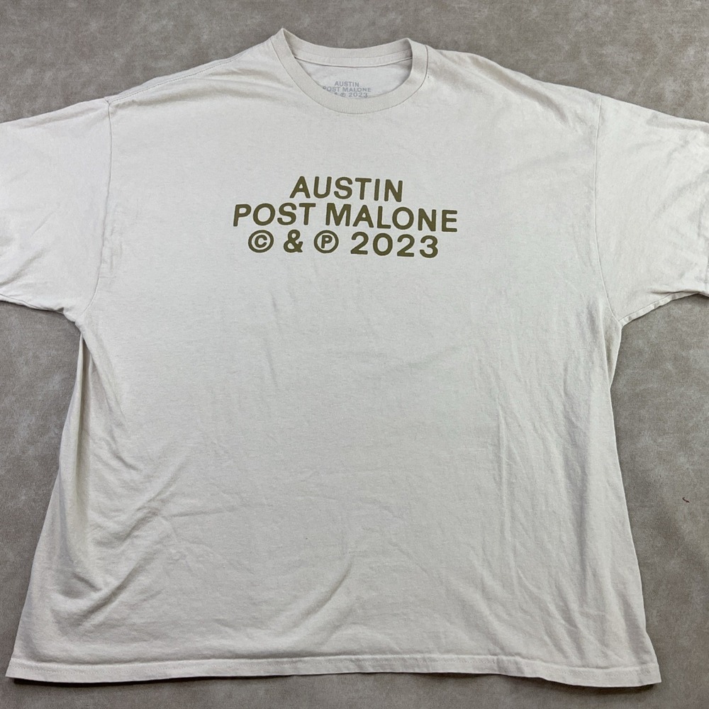 Post Malone T-Shirt Sz 2XL Austin 2023 Tour If Y'all Weren't Here I'd Be Crying - Picture 2 of 10